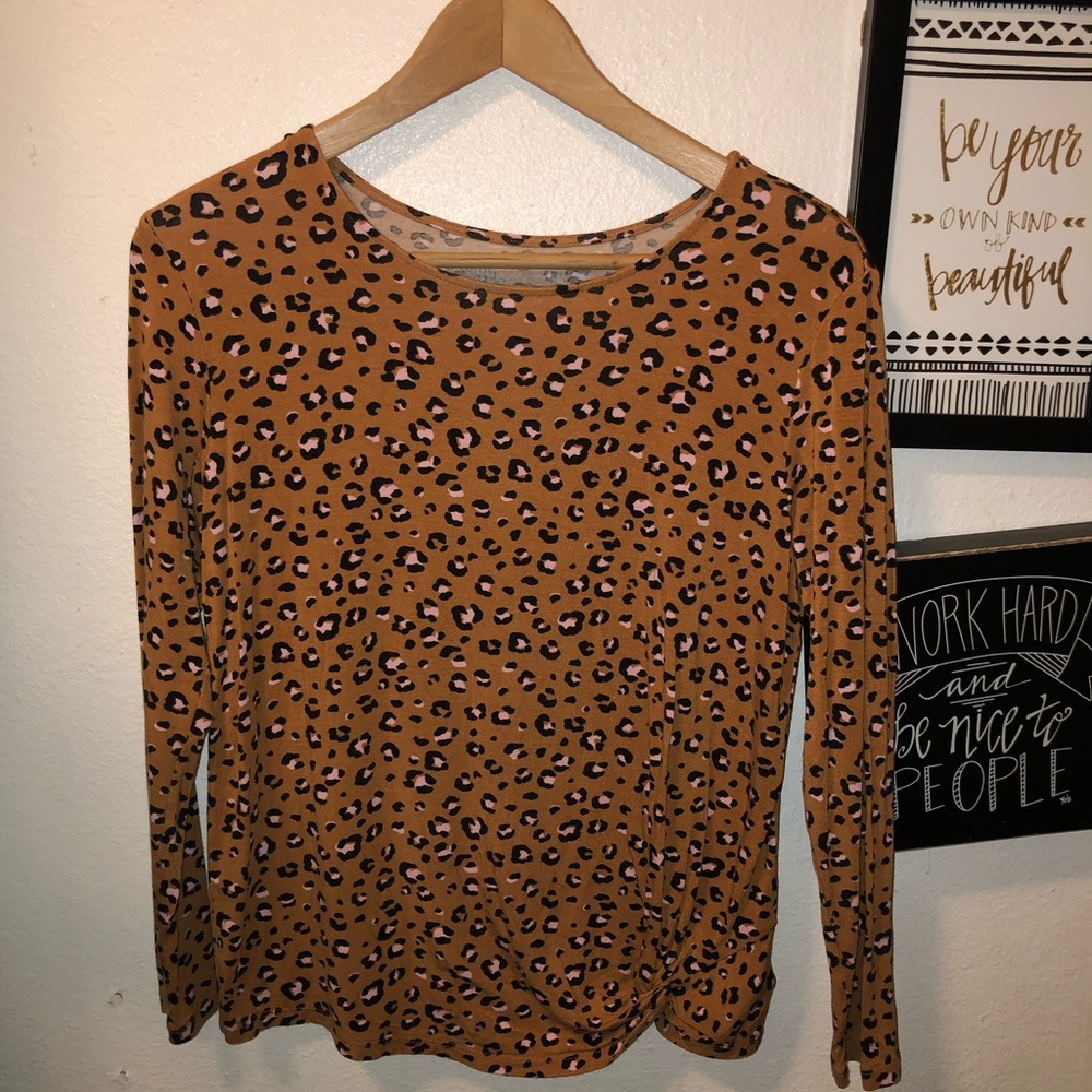 Leopard print girls shirt